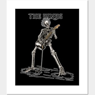 The kinks Fire skull guitar tk Posters and Art